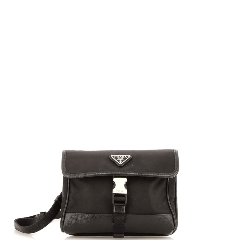 Buckle Flap Crossbody Bag Re-Nylon And