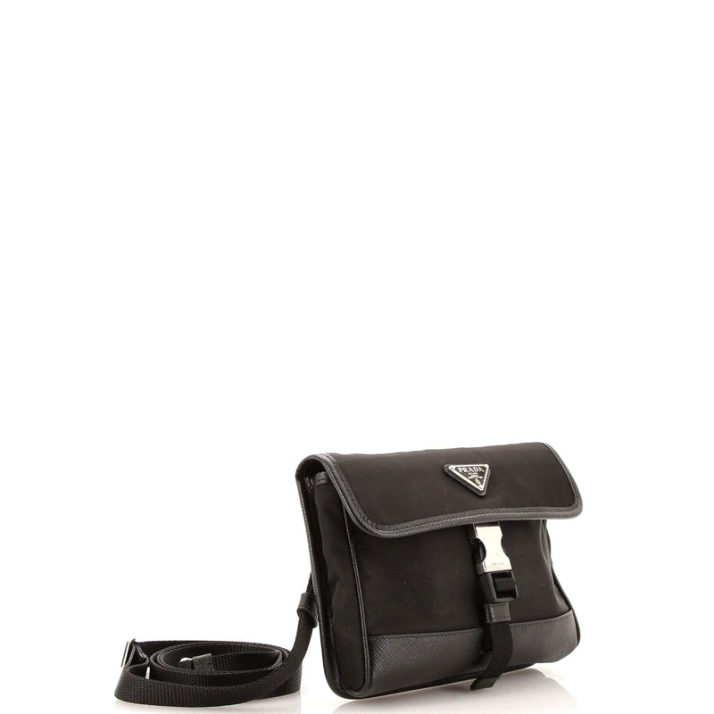 Buckle Flap Crossbody Bag Re-Nylon And