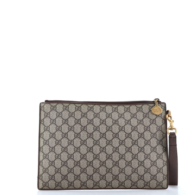 Courrier Pouch Gg Coated Canvas With