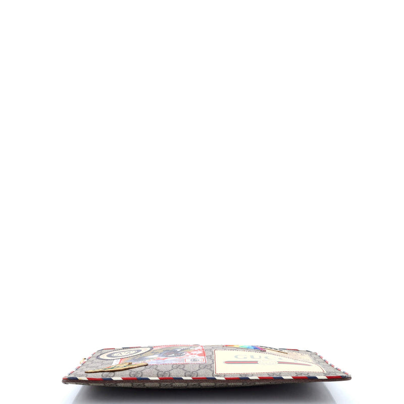Courrier Pouch Gg Coated Canvas With