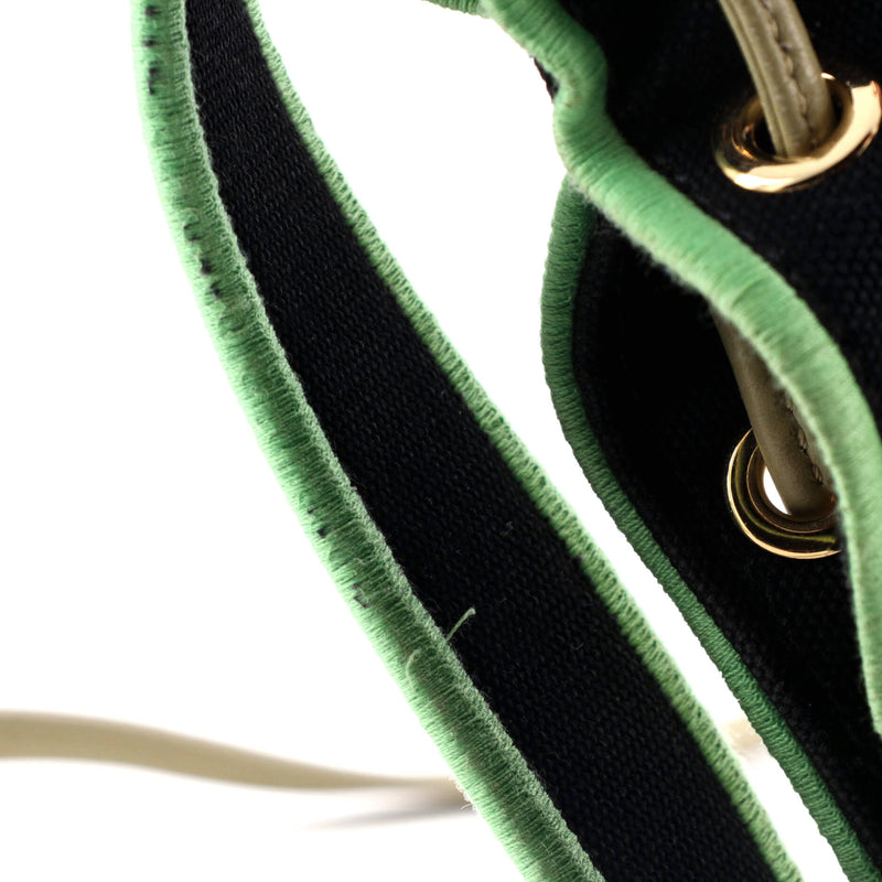 Mon Tresor Bucket Bag Embroidered Canvas