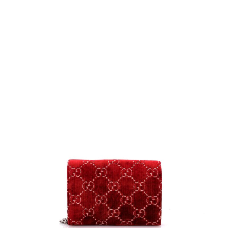 Dionysus Chain Wallet Gg Velvet Small