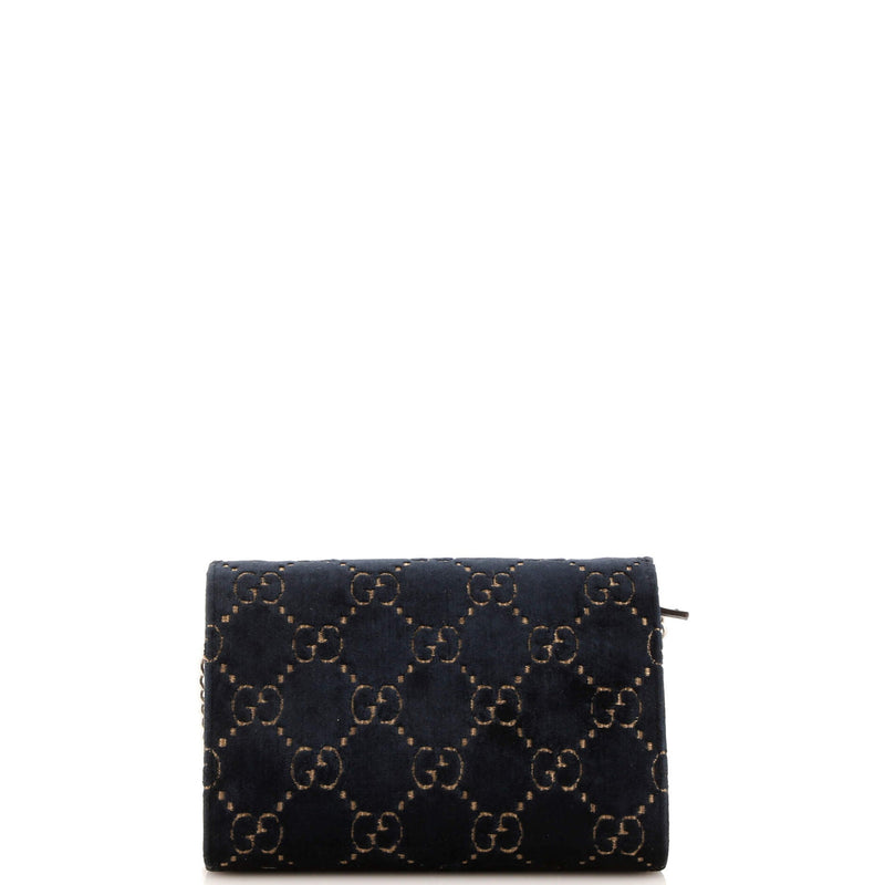Dionysus Chain Wallet Gg Velvet Small
