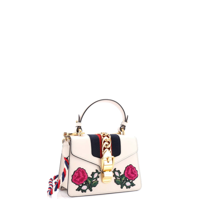 Sylvie Top Handle Bag Embroidered