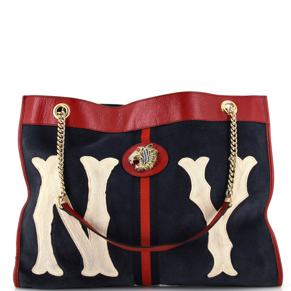 Rajah Chain Tote Suede With Applique