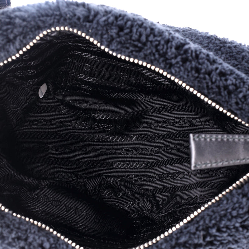 Triangle Logo Zip Crossbody Bag Terry