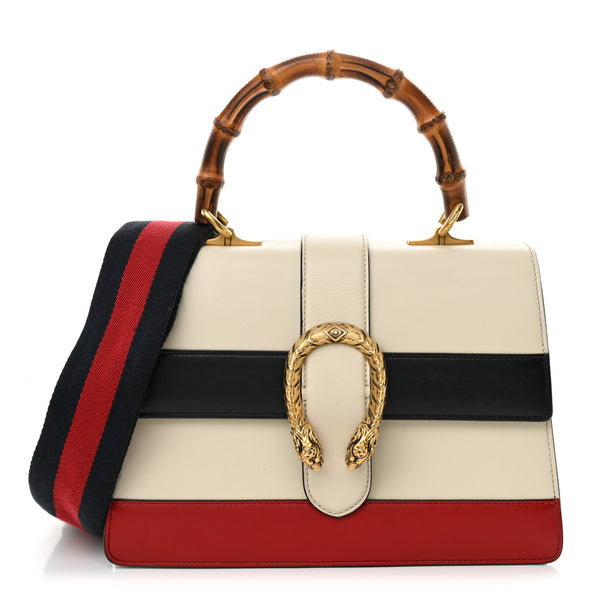 Gucci Calfskin Bamboo Web Medium