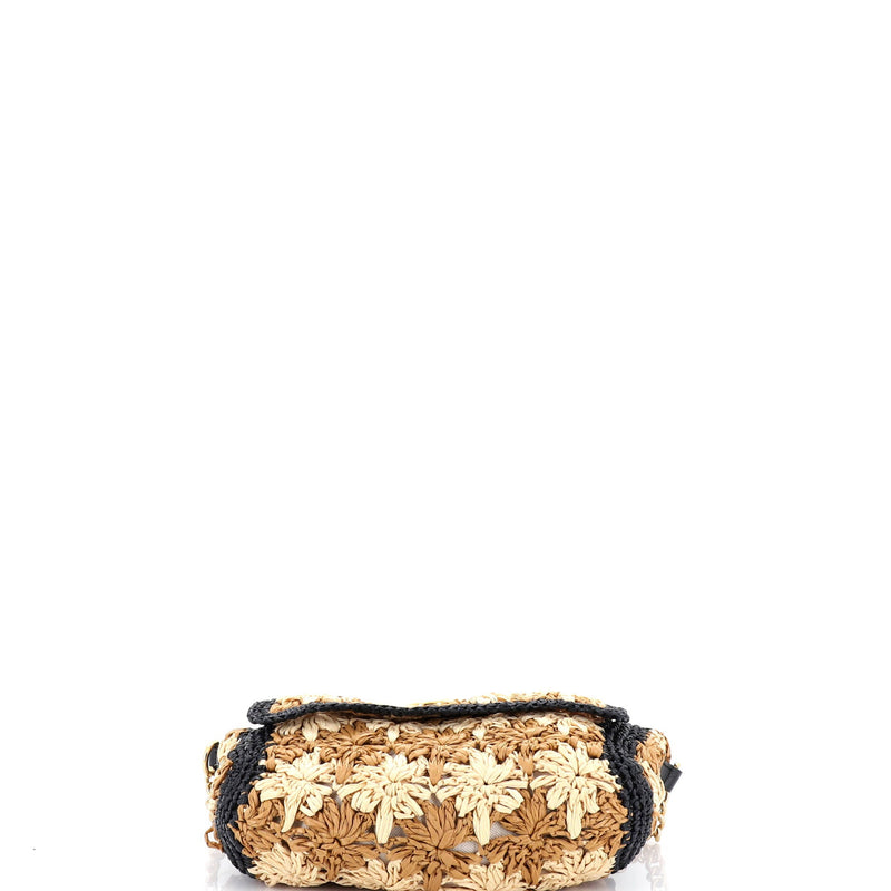 Gg Marmont Flap Bag Raffia Small