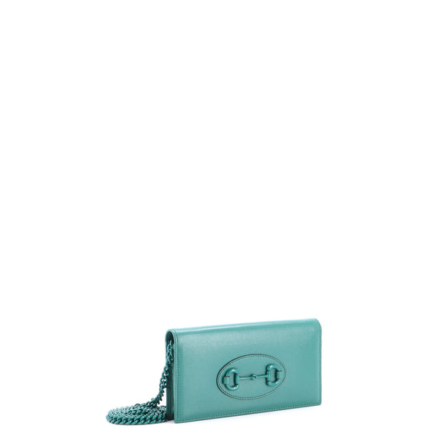 Horsebit Chain Wallet Leather