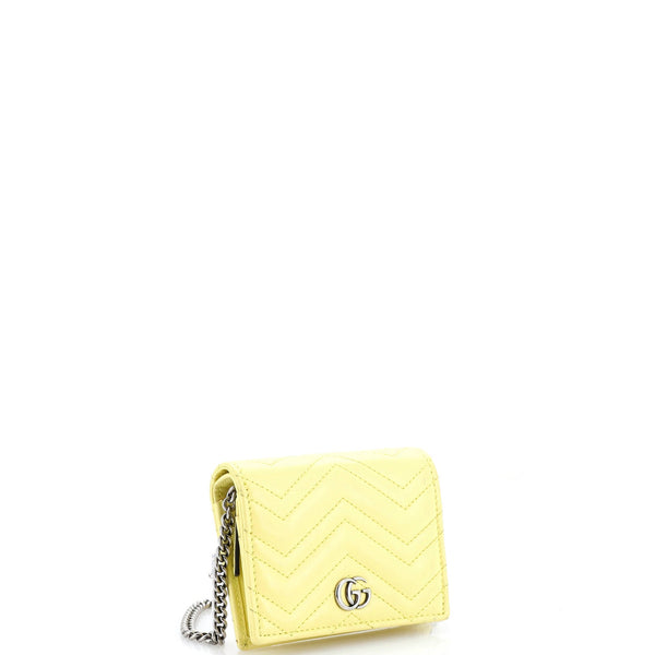 Gg Marmont Card Case On Chain Matelasse