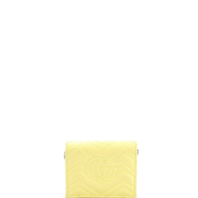 Gg Marmont Card Case On Chain Matelasse