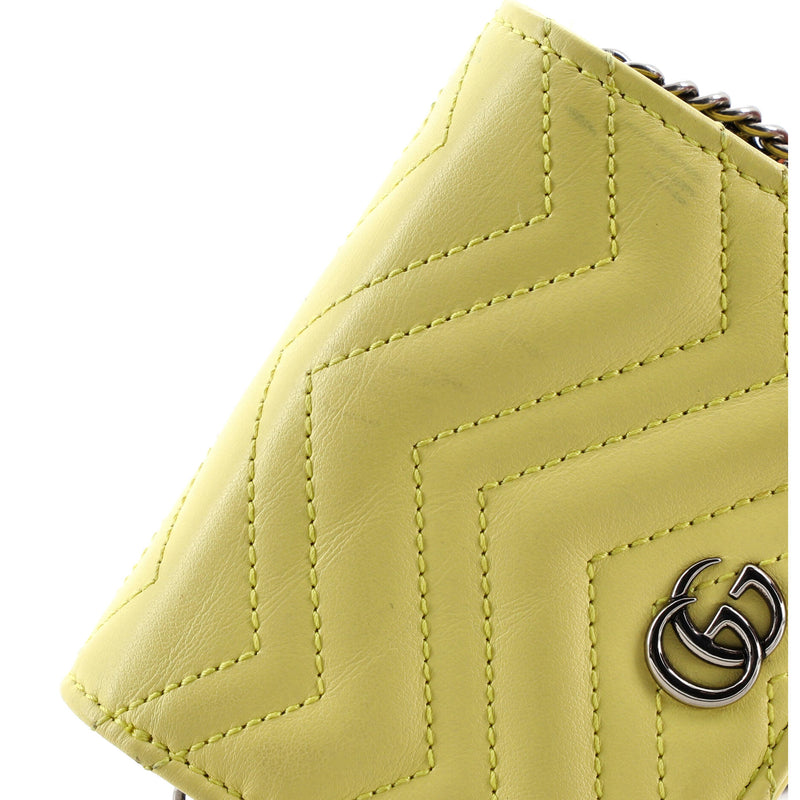 Gg Marmont Card Case On Chain Matelasse