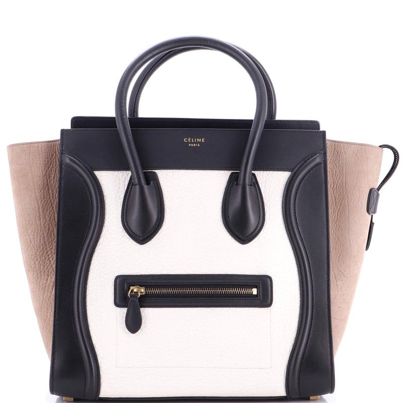 Tricolor Luggage Bag Leather Mini