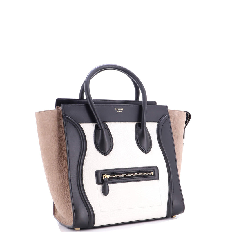 Tricolor Luggage Bag Leather Mini