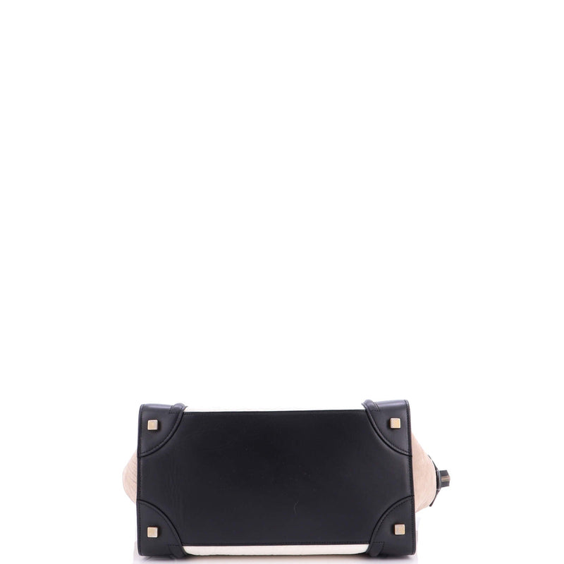 Tricolor Luggage Bag Leather Mini