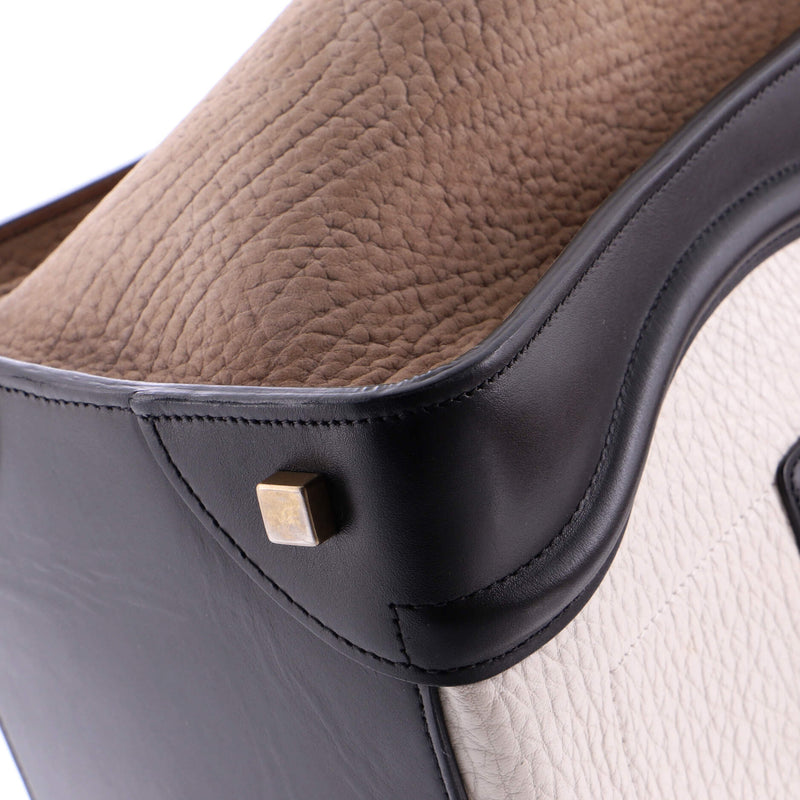 Tricolor Luggage Bag Leather Mini