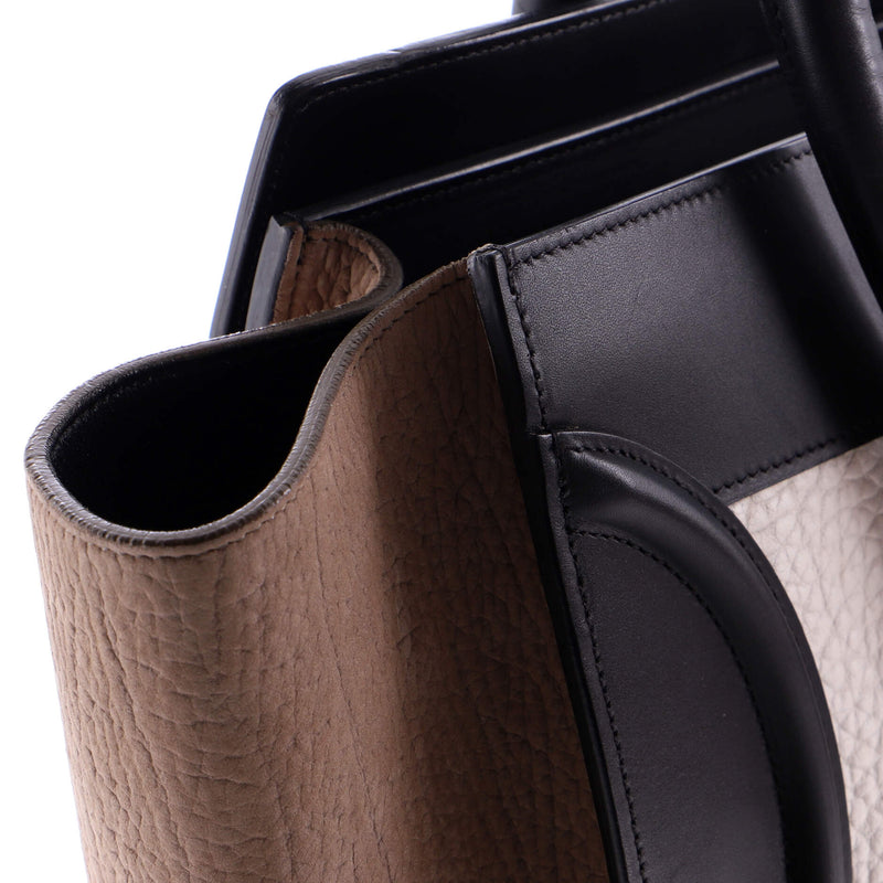 Tricolor Luggage Bag Leather Mini