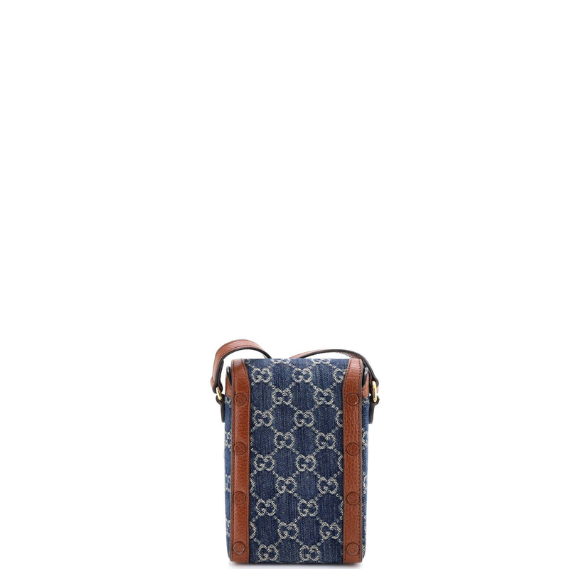 Horsebit Crossbody Bag Gg Denim Mini