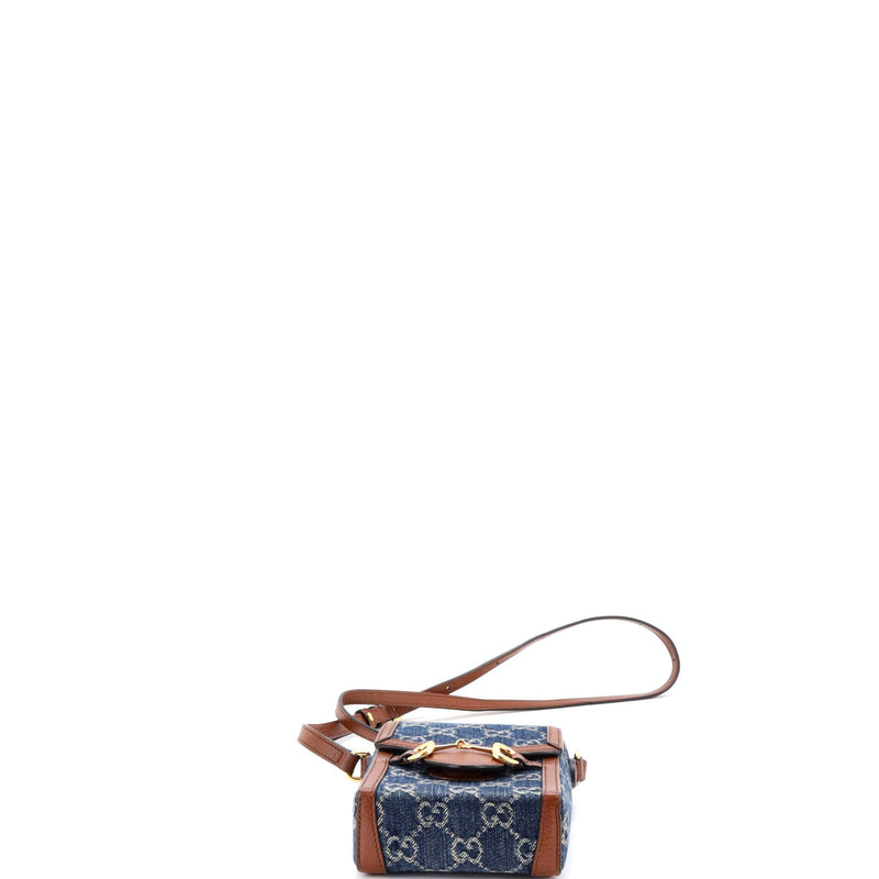 Horsebit Crossbody Bag Gg Denim Mini