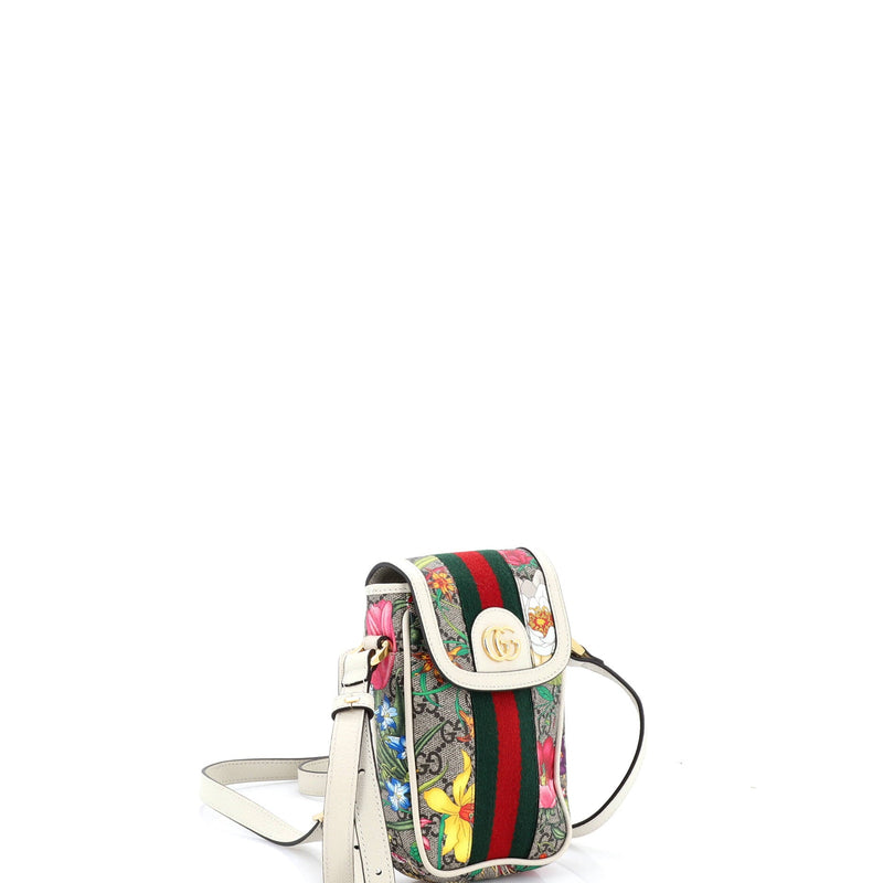 Ophidia Flap Phone Holder Crossbody Bag