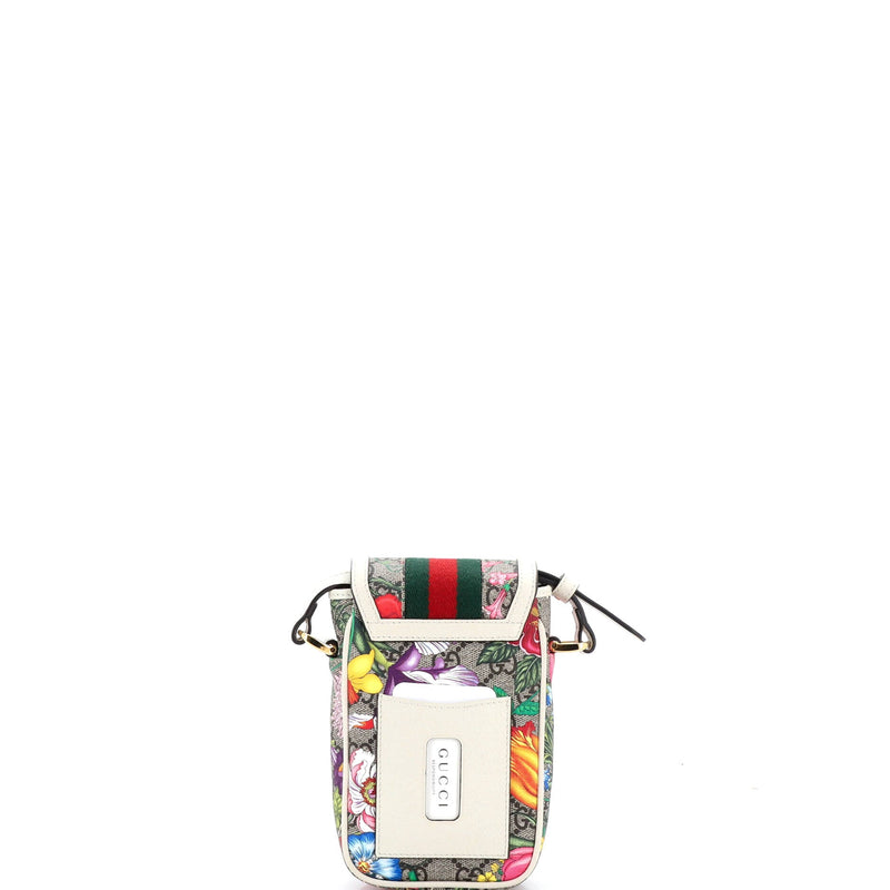 Ophidia Flap Phone Holder Crossbody Bag