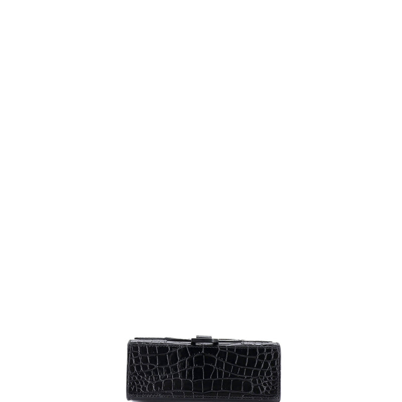 Hourglass Top Handle Bag Crocodile