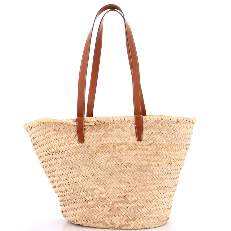 Triomphe Basket Shoulder Bag Raffia With