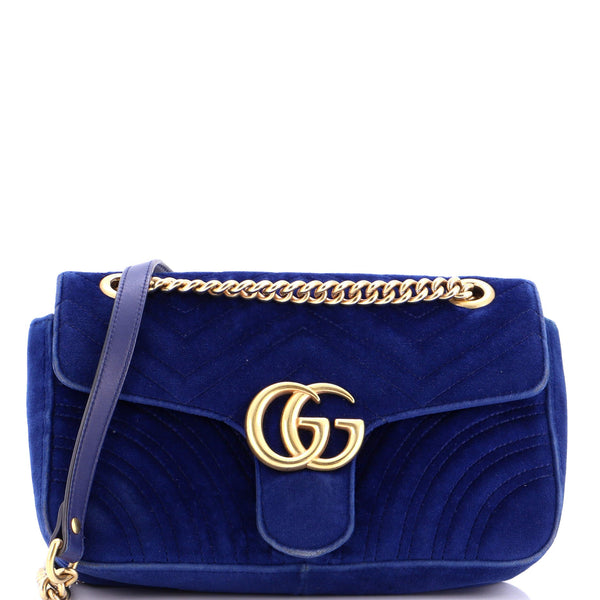 Gg Marmont Flap Bag Matelasse Velvet