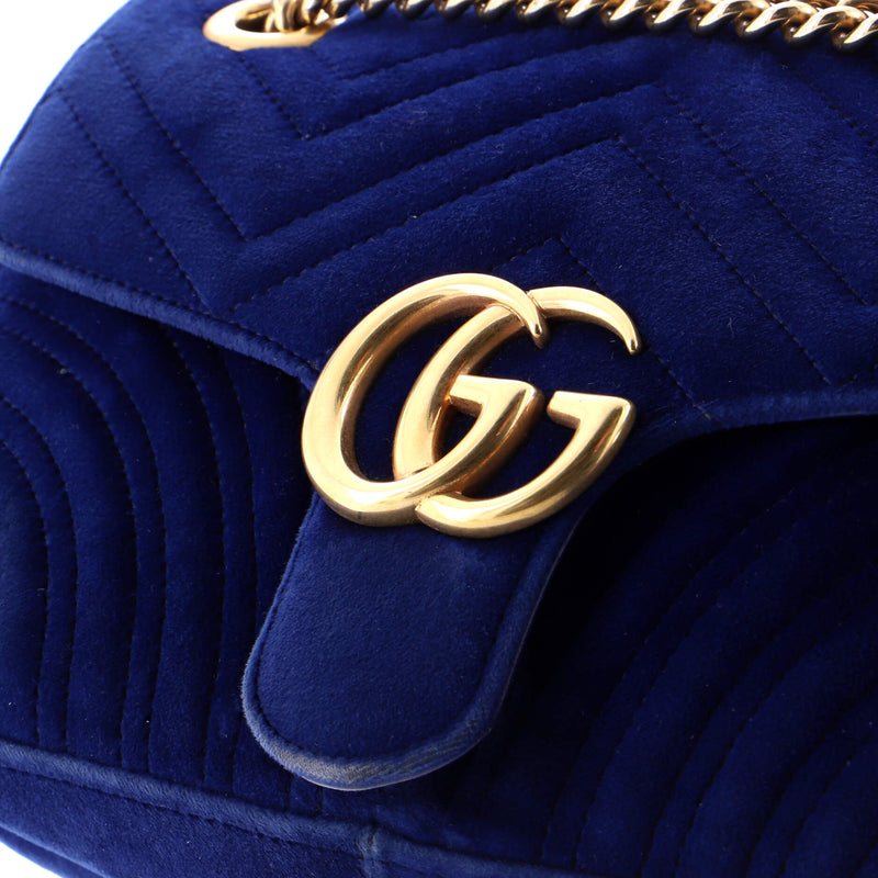 Gg Marmont Flap Bag Matelasse Velvet