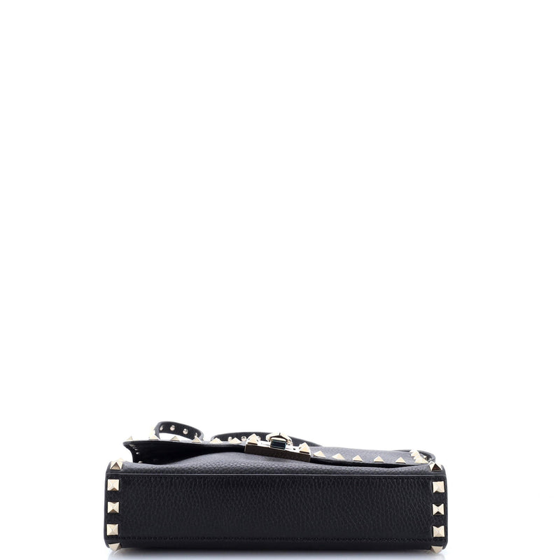 Rockstud Flip Lock Flap Bag Leather
