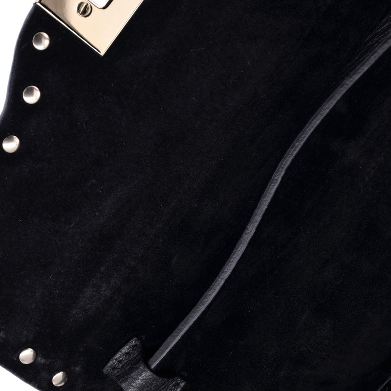 Rockstud Flip Lock Flap Bag Leather