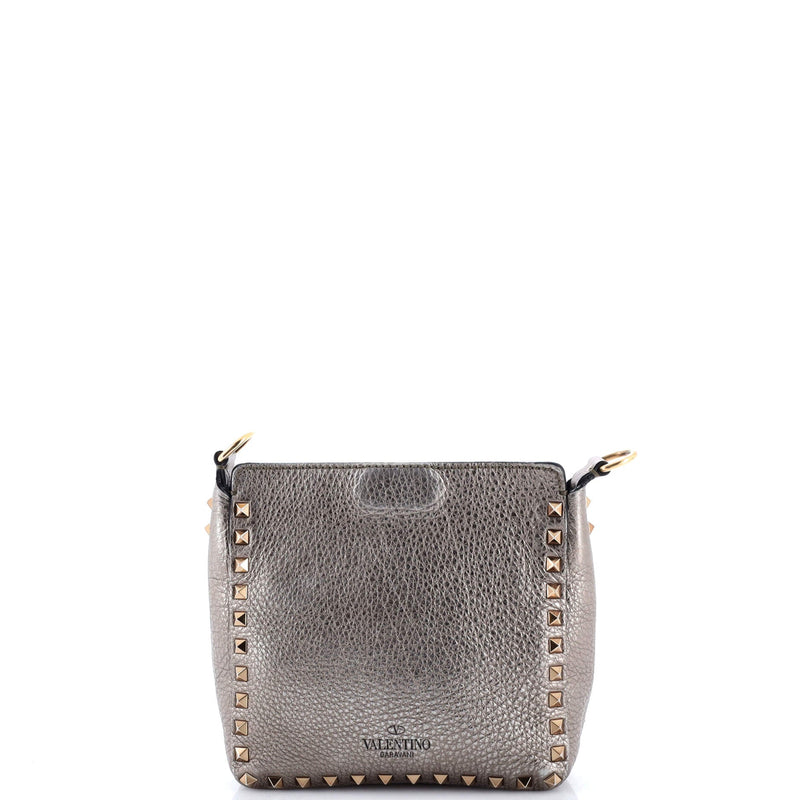 Rockstud Flip Lock Messenger Bag Leather