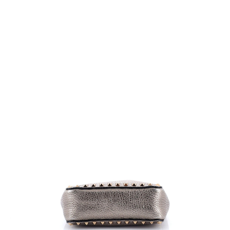 Rockstud Flip Lock Messenger Bag Leather