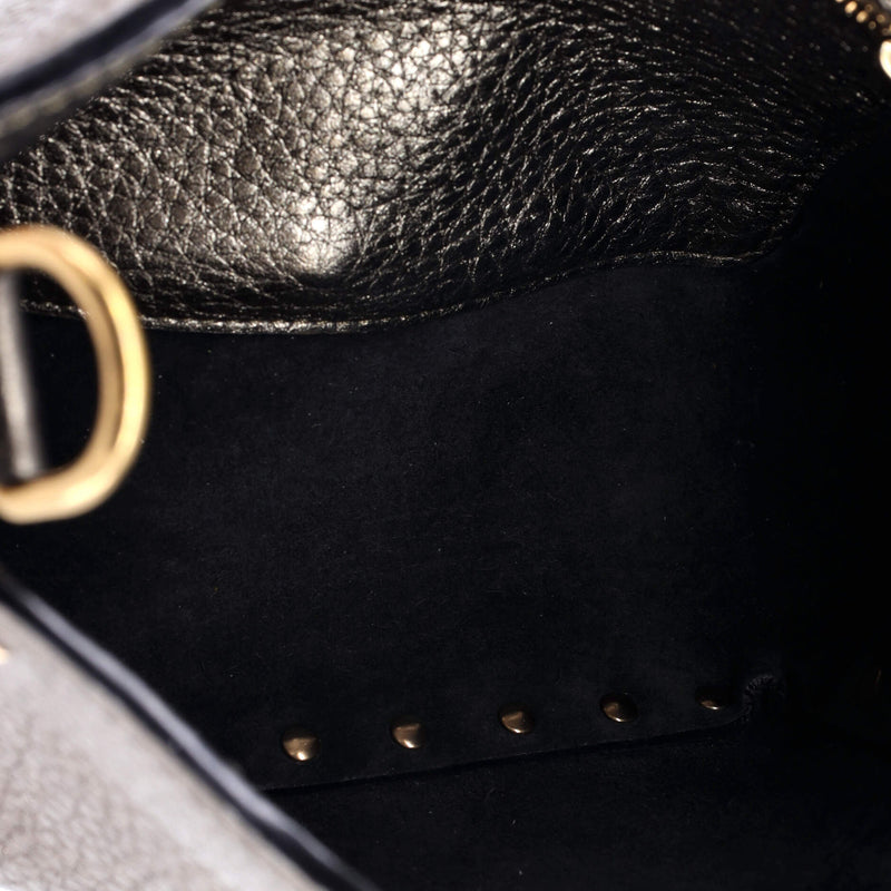 Rockstud Flip Lock Messenger Bag Leather