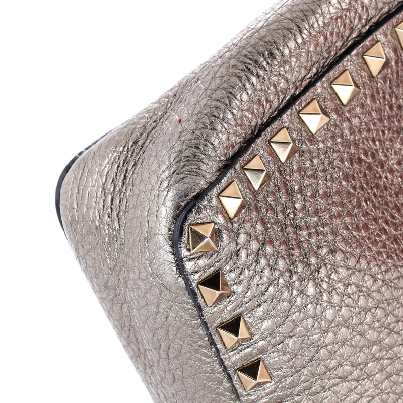 Rockstud Flip Lock Messenger Bag Leather