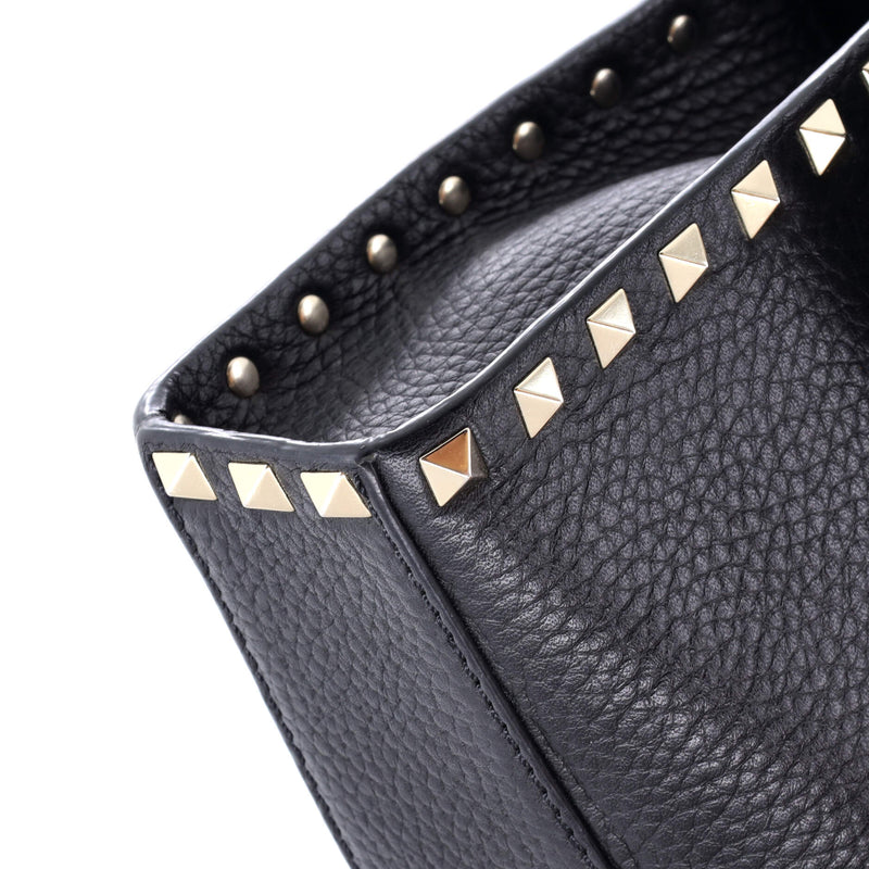 Rockstud Flip Lock Flap Bag Leather