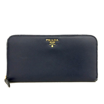 Prada Saffiano Leather Zip Around Long