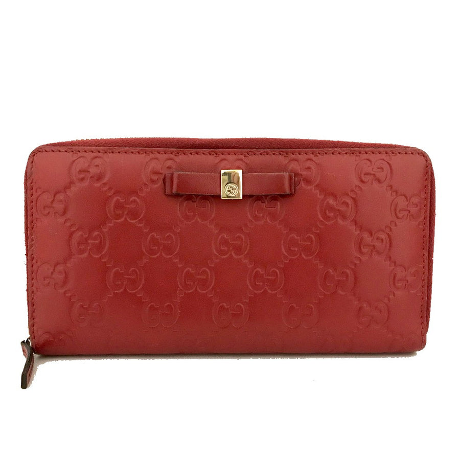 Gucci Ssima Gg Logo Leather Zip Around