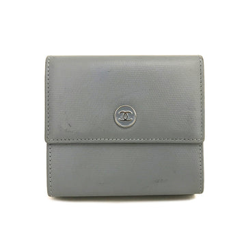 Chanel Coco Button Leather Trifold