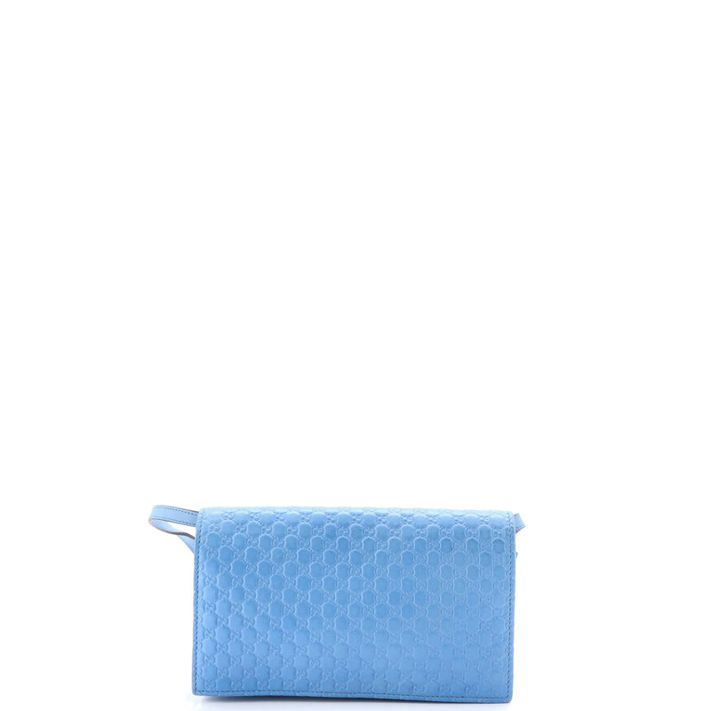 Wallet On Strap Microguccissima Leather