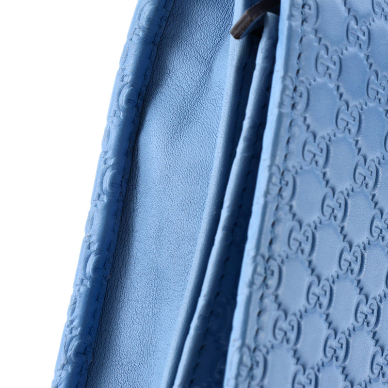 Wallet On Strap Microguccissima Leather