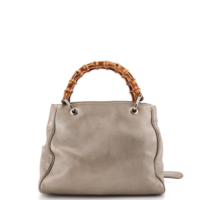 Bamboo Shopper Tote Leather Small