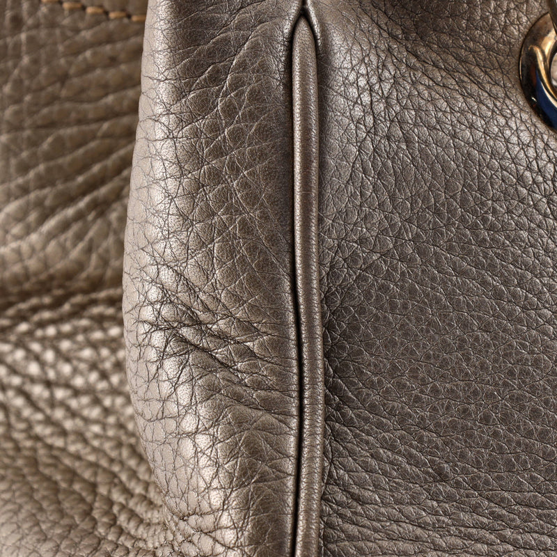 Bamboo Shopper Tote Leather Small