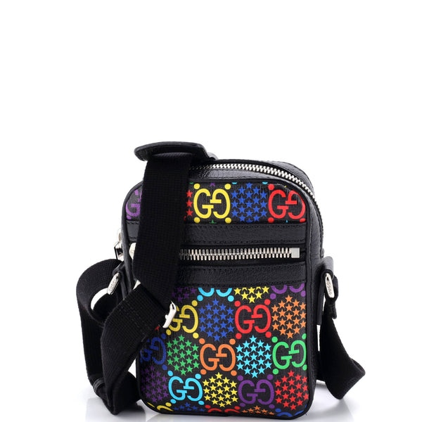 Front Zip Messenger Bag Psychedelic