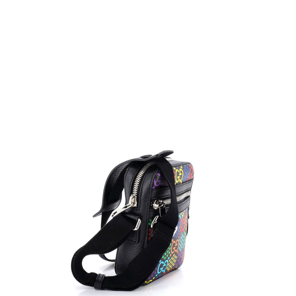 Front Zip Messenger Bag Psychedelic