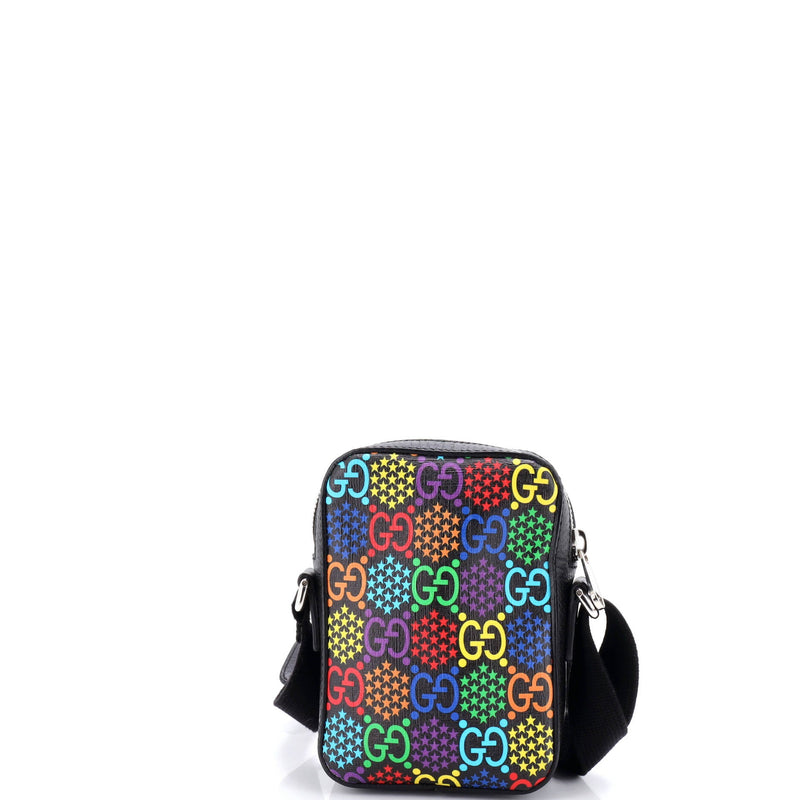 Front Zip Messenger Bag Psychedelic