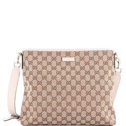 Flat Messenger Bag Gg Canvas Medium