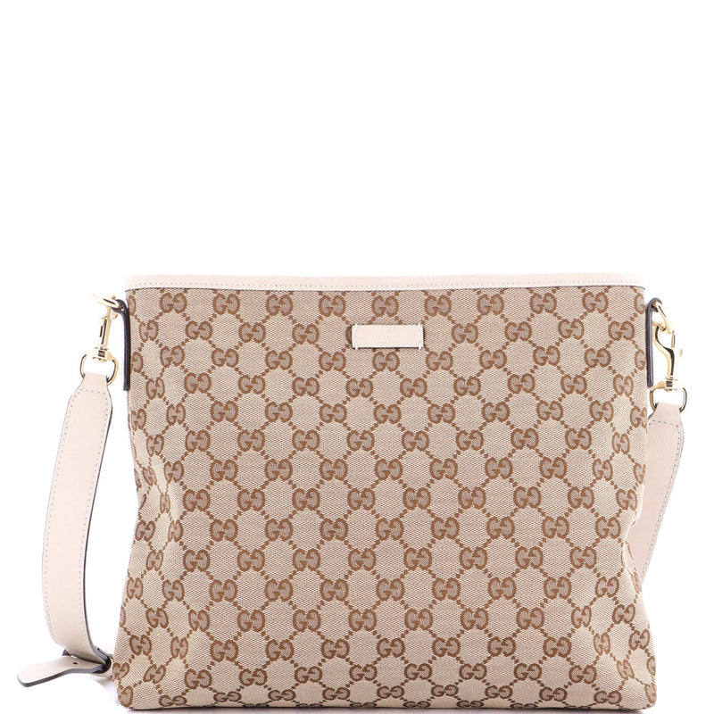 Flat Messenger Bag Gg Canvas Medium