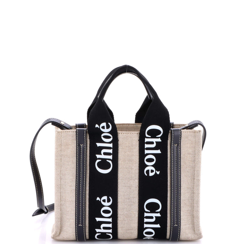 Woody Tote Canvas With Leather Small
