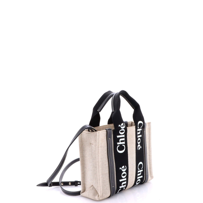 Woody Tote Canvas With Leather Small